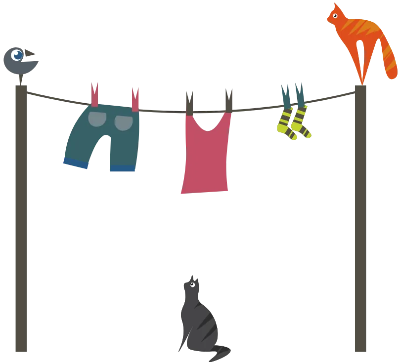 Laundry line illustration for private label detergent sheet samples